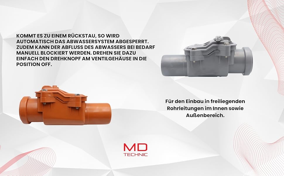 MD Technic - Chiusura antiriflusso DN 50 Toppics 2