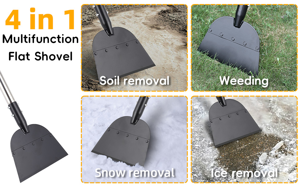 Lelezia Pala da neve multifunzionale Pala per pulizia