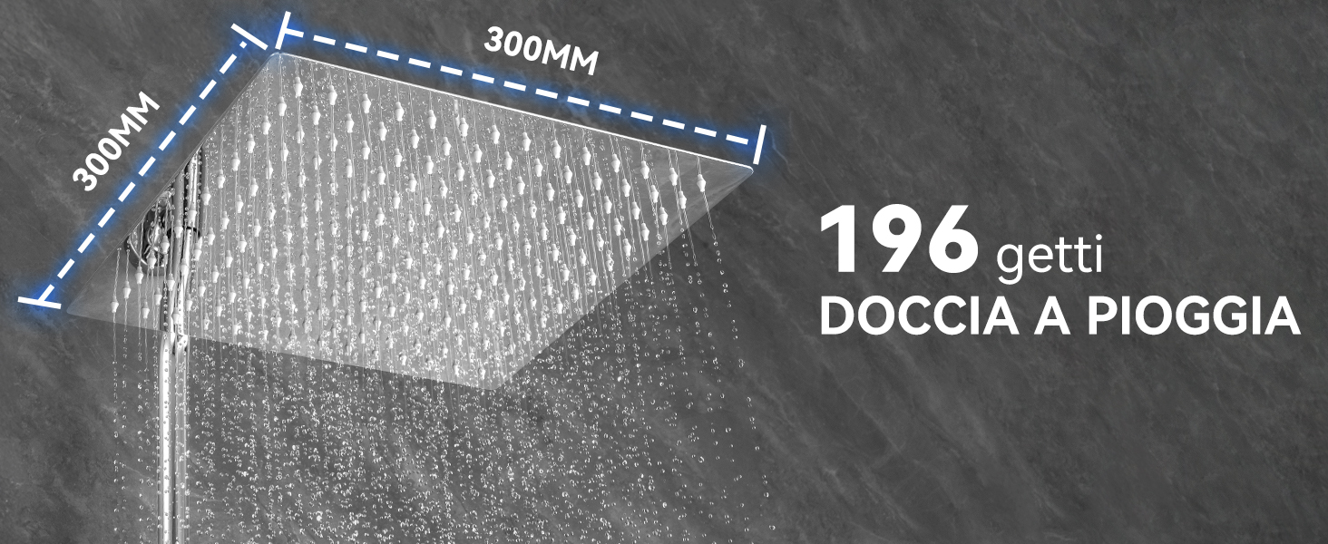 colonna doccia con miscelatore termostatico