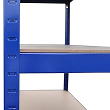 Racking T-Rax - Scaffali in metallo, blu, 90 cm di larghezza, 45 cm di profondità