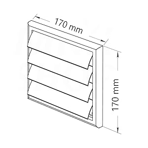 Disegno anteriore griglia lamellare
