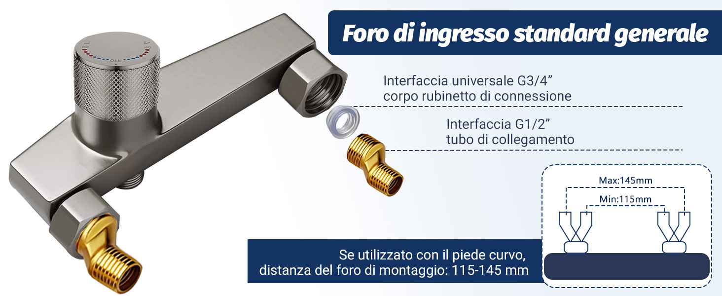 Rubinetto Doccia Miscelatore Termostatico