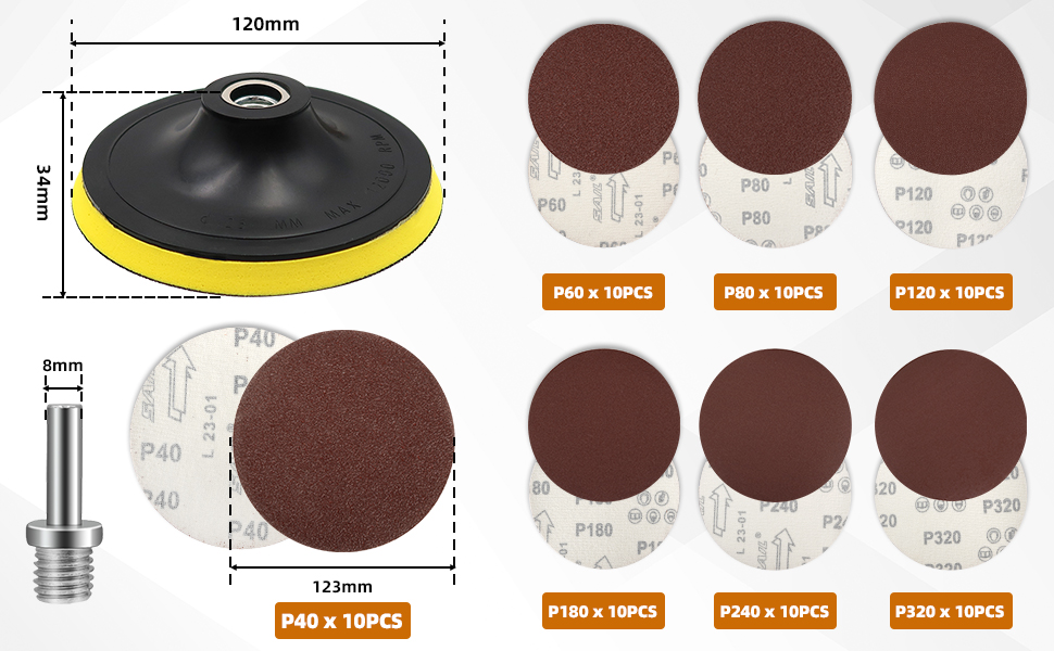 Kit Dischi Carta Abrasiva