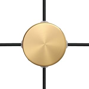 Rosone cilindrico in metallo a 4 fori laterali (scatola di derivazione) - Finitura Bronzo satinato