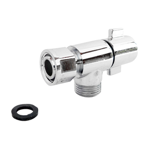 Rubinetto per WC 1/4 di torre staffa Design cromato M12/17 - Dado prigioniero 12/17