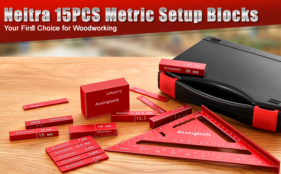 metrico accessori per seghe da banco indicatore di altezza del blocco di configurazione regolabile