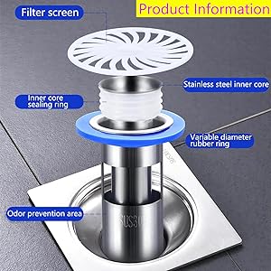 Filtro di Scarico del Pavimento Della Doccia