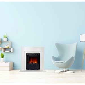 Camino elettrico bianco in MDF verniciato