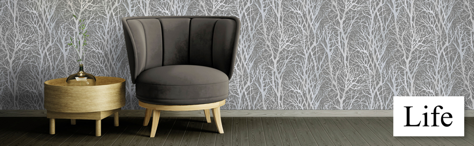 Carta da parati in tessuto non tessuto effetto ramo