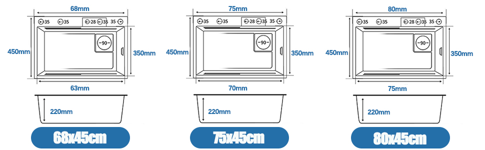 Lavello di grande capacità