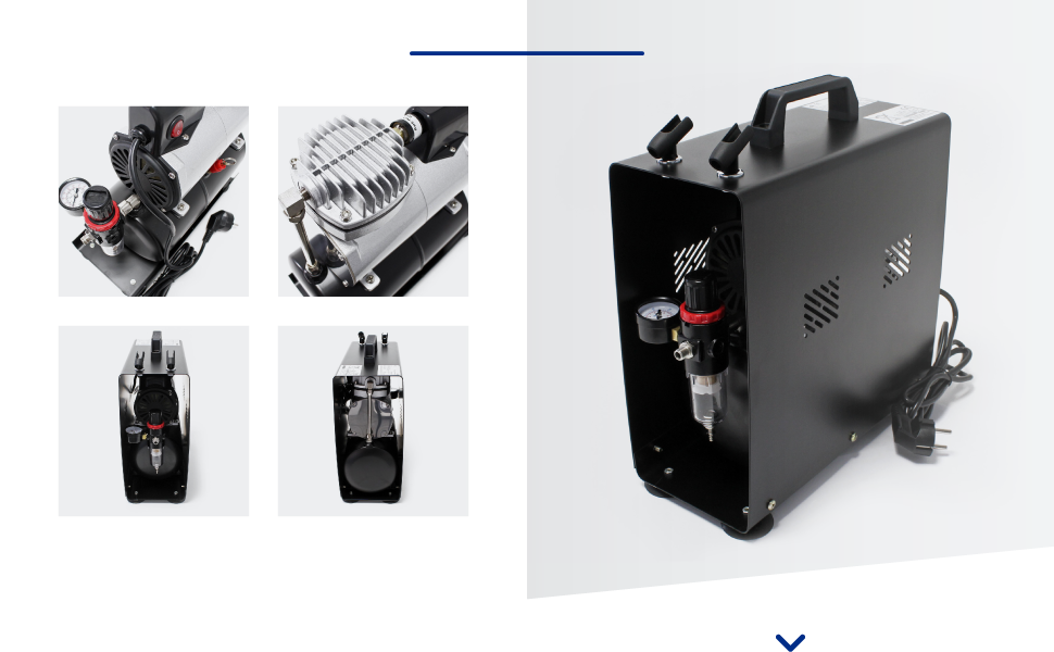 Compressore aerografo AF186A serbatoio ad aria compressore monocilindrico 4bar spegnimento automatico