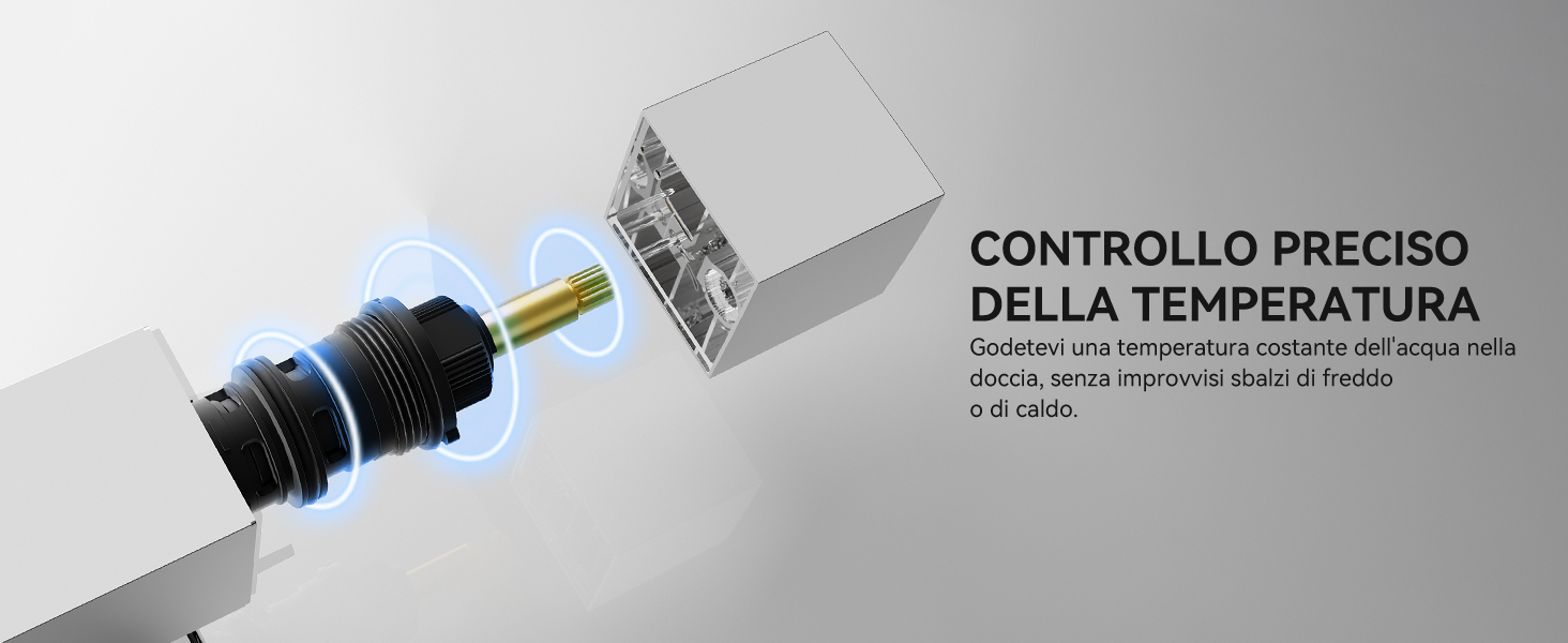 colonna doccia con miscelatore termostatico