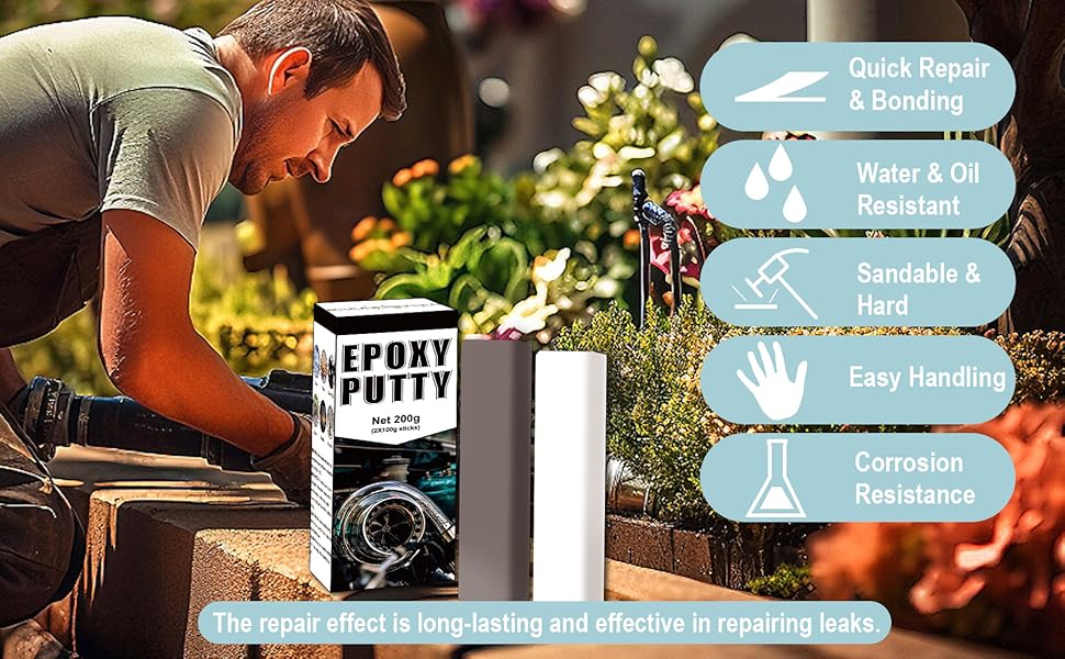 Stucco epossidico, 200 g di stucco epossidico