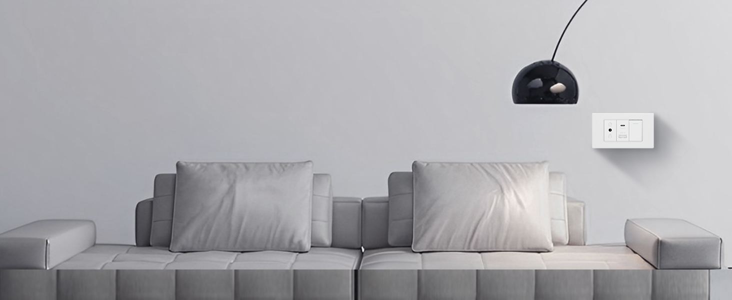 presa e usb a/c e interrutore