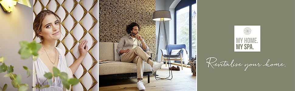 My Home My Spa Carta da parati in tessuto non tessuto Carta da parati Design Vintage Modern Soggiorno