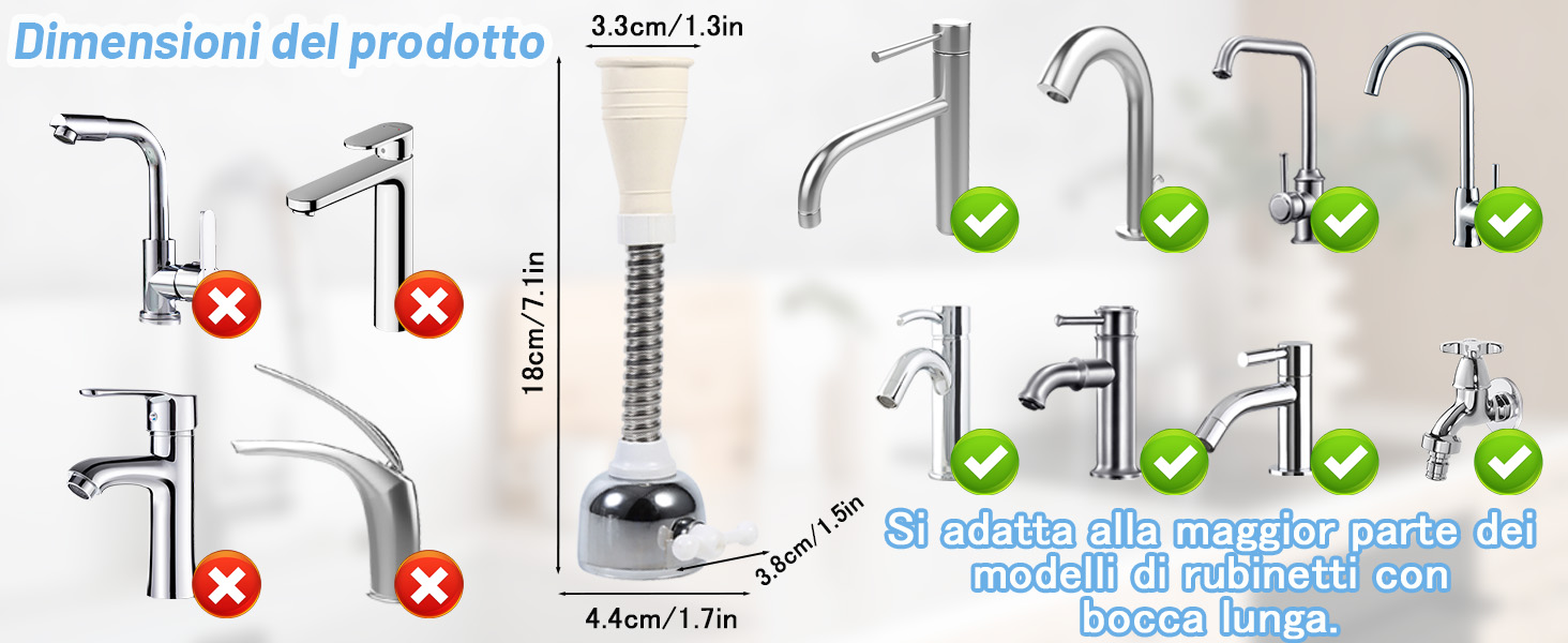 Adattatore Estensore Rubinetto Flessibile 360°