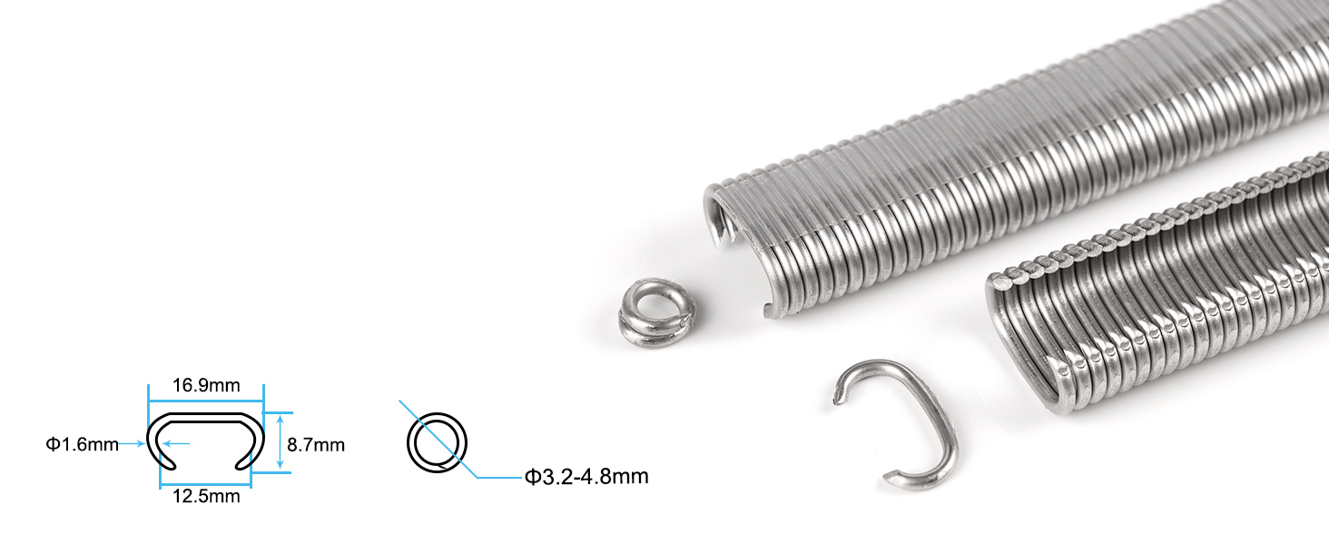 12,5 mm corona interna 304acciaio inox hog rings C-ring per SC760 16 GA C-RING TOOL gabbie materasso