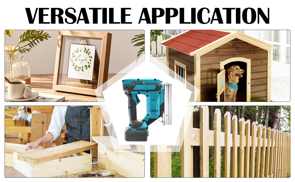 TECKZOON Upgrade kabellose Akku Nagelpistole Nailer 900W kompatibel mit Makita 21V akku