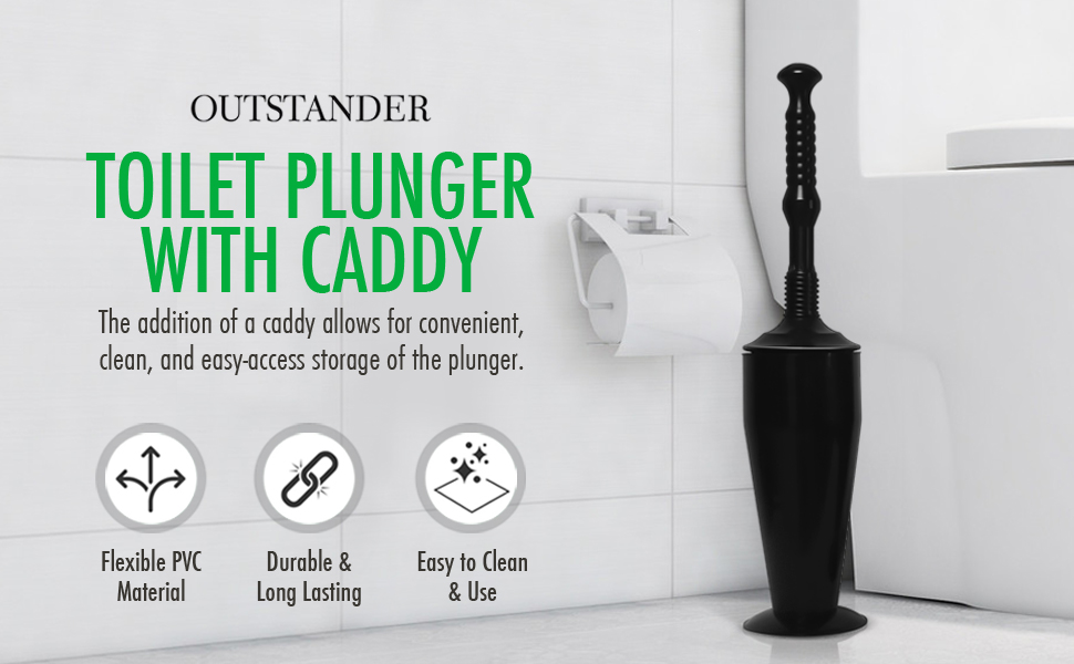 Stantuffo WC con supporto, in PVC flessibile, resistente e di lunga durata, facile da usare