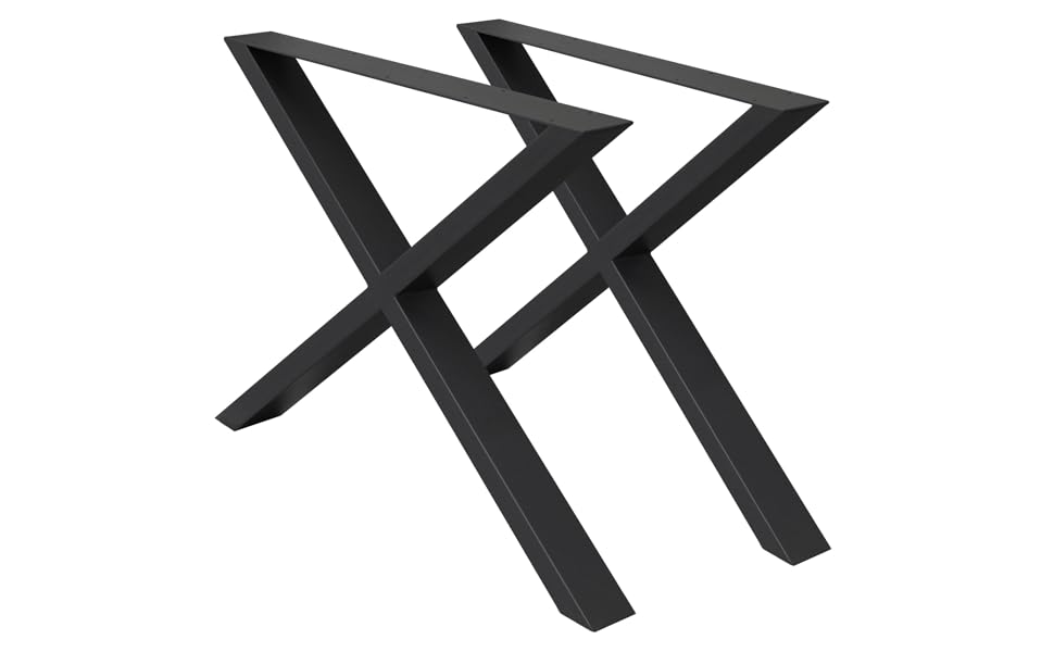 ECD Germany set 2 gambe da tavolo tavolino struttura telaio supporto mobili base in acciaio