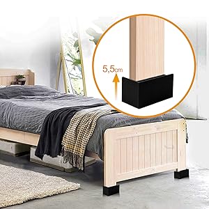 Il sollevatore gambe del letto supporta fino a 1.000 kg di peso totale in modo sicuro