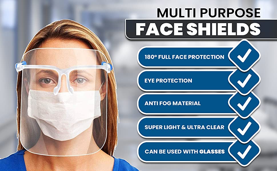 Visiera protettiva integrale con visiera trasparente 