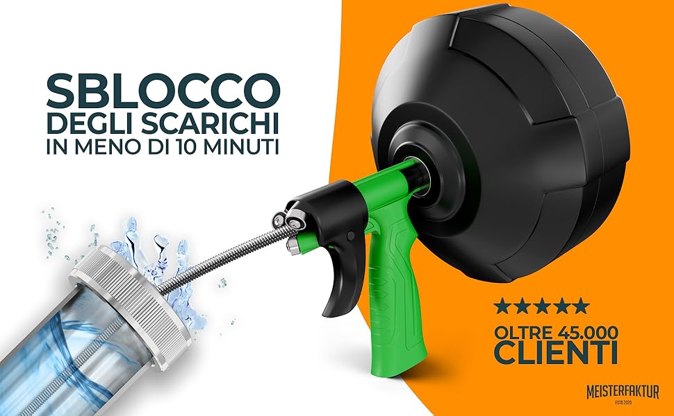 Spirale per la pulizia dei tubi