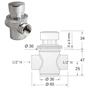 Rubinetto con timer e schema dello stesso