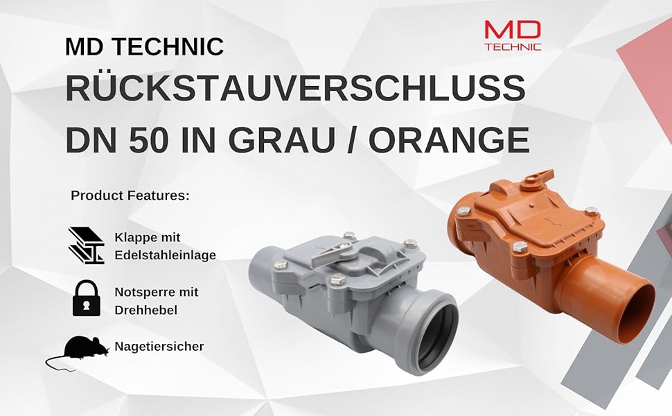 MD Technic - Tappo antiriflusso DN 50