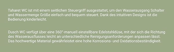 WC doccia con maniglia di comando