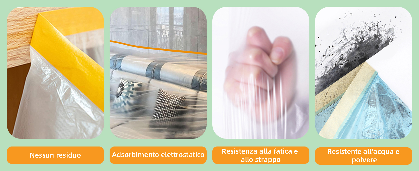 LLPT Nastro e Drappo Pellicola per Mascheratura Pre-Nastrata