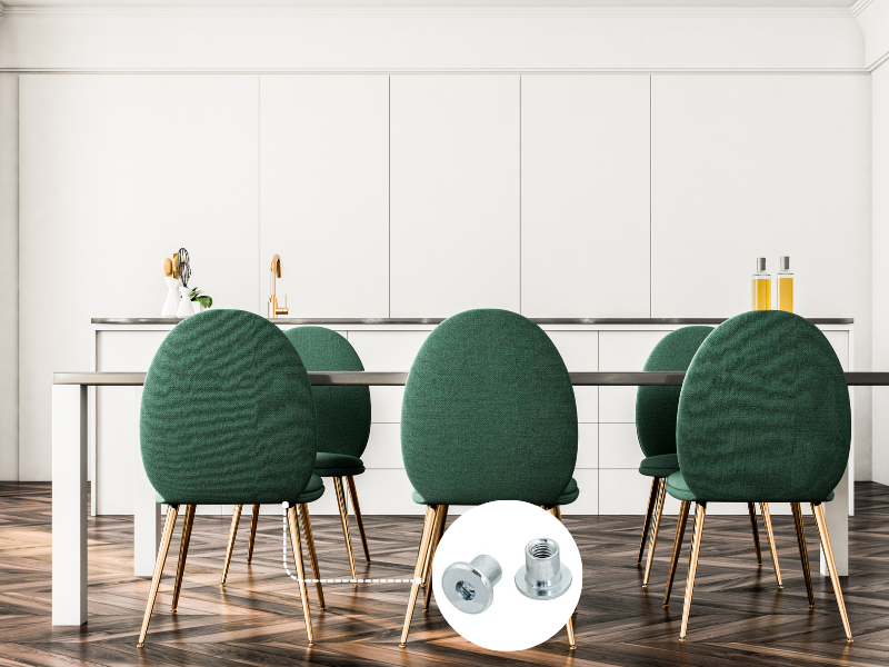  dado manicotto montaggio sedia boccola filettata acciaio zincato mobili moderni connessione stabile