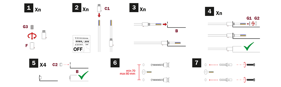 Istruzioni di montaggio KRM12SF4L Fase 2