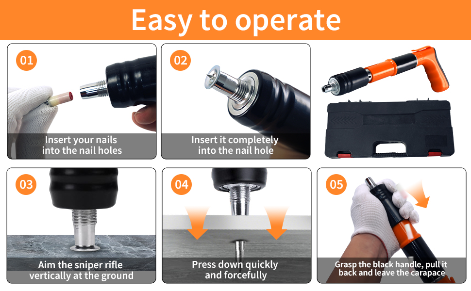 5 ingranaggi regolati pistola chiodi