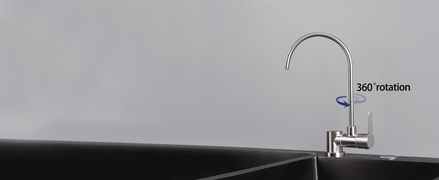Rubinetto filtro da cucina girevole