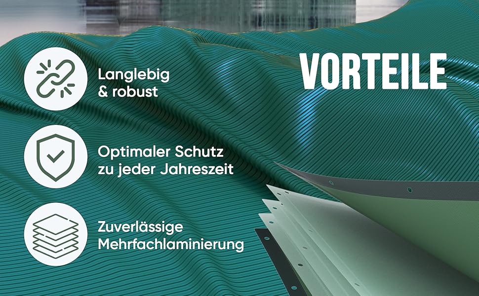 Telone di copertura in tessuto premium con occhielli