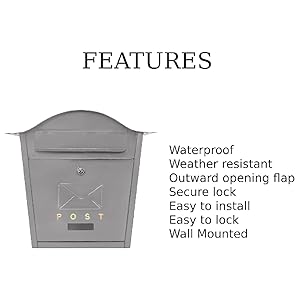 Resistente alle intemperie, design elegante e durevole, con serratura in ghisa