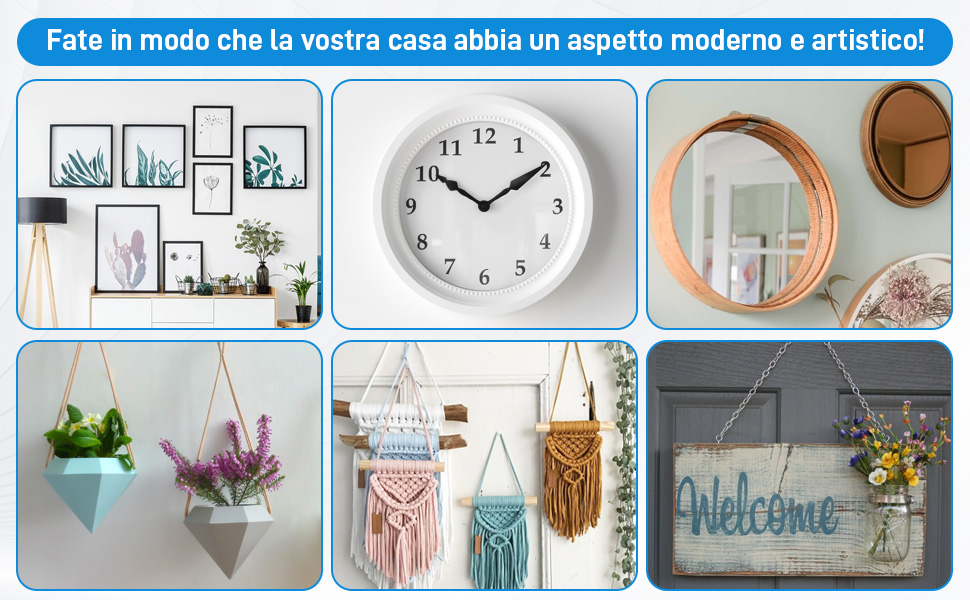 chiodi adesivi per quadri muro