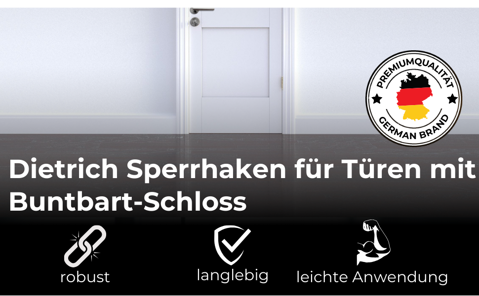 foto-kontor - Gancio di bloccaggio per porte con serratura Buntbart