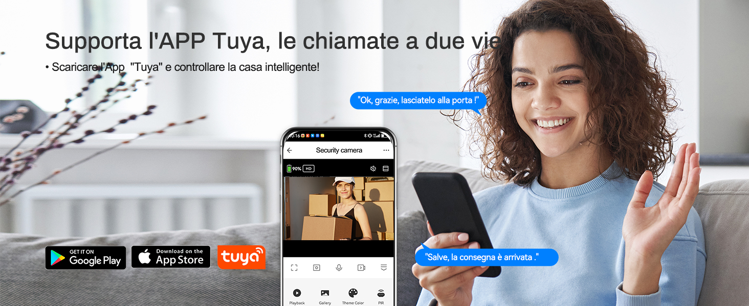 Supporta APP Tuya, le chiamate a due vie