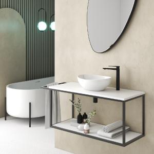 lavabo, lavabo sobre encimera, lavabo ovalado, lavabo blanco sobre encimera, Starbath Plus