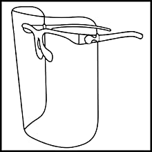 Visiera protettiva integrale con visiera trasparente