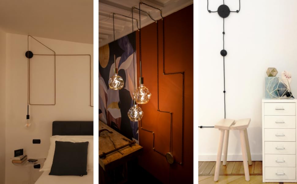 Kit rosone cilindrico in metallo a 4 fori laterali (scatola di derivazione)