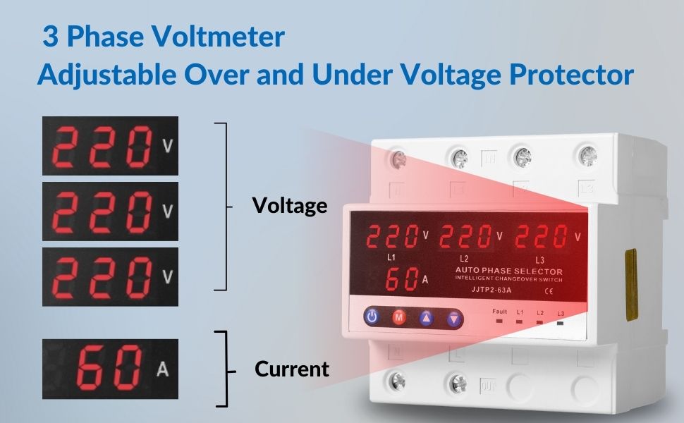 Voltmetro amperometro trifase