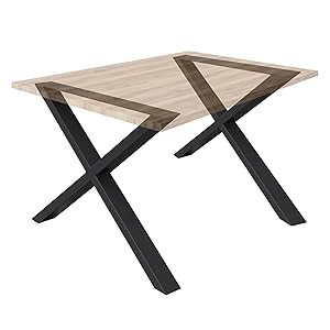 ECD Germany set 2 gambe da tavolo tavolino struttura telaio supporto mobili base in acciaio