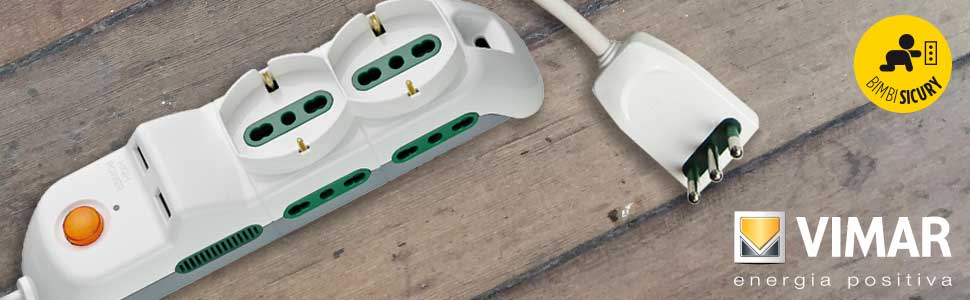 Vimar presa mobile multipla con presa usb
