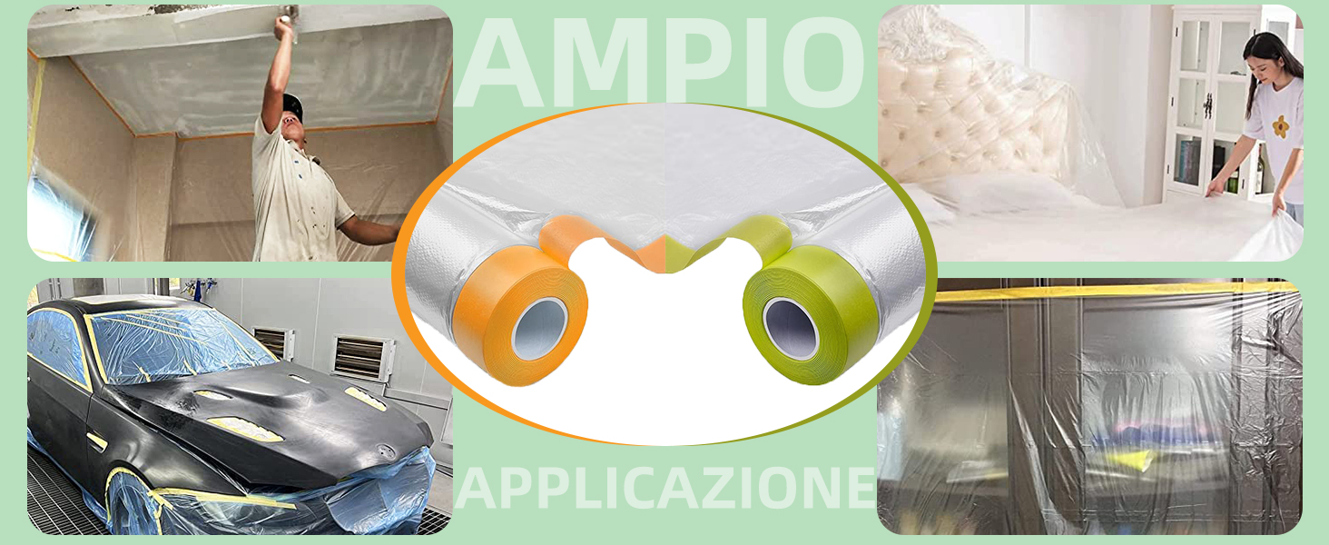 LLPT Nastro e Drappo Pellicola per Mascheratura Pre-Nastrata