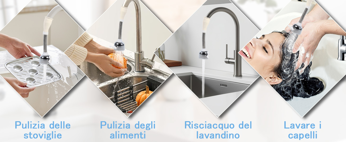 Adattatore Estensore Rubinetto Flessibile 360°