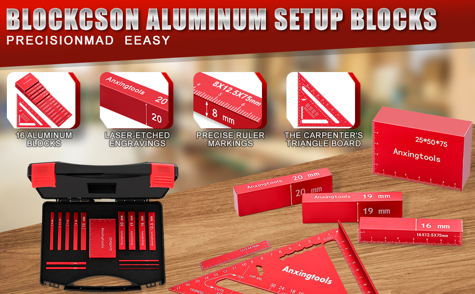 metrico accessori per seghe da banco indicatore di altezza del blocco di configurazione regolabile