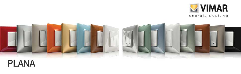 vimar, plana, placche, interruttori, punto luce elettrico, 